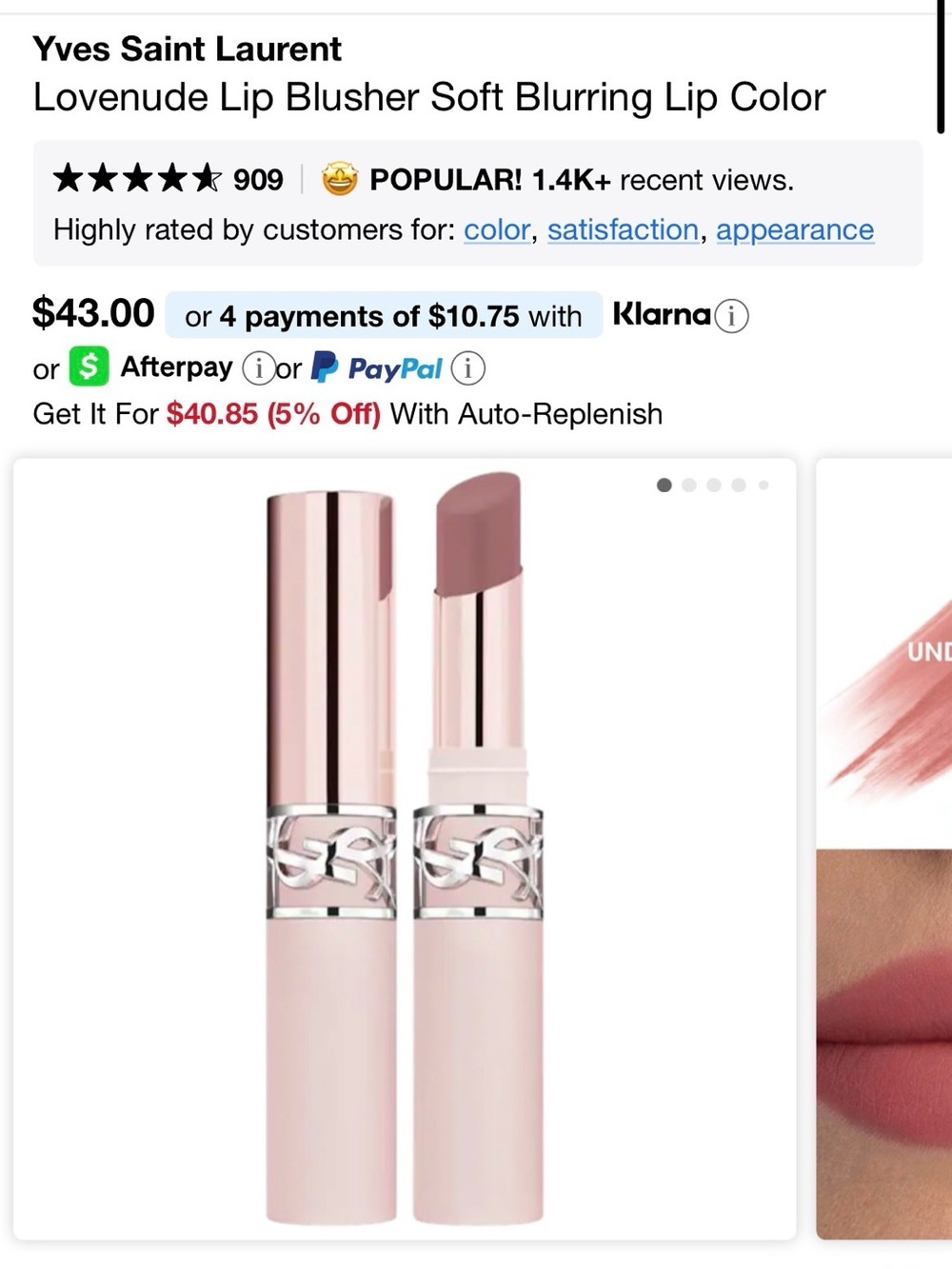 Yves Saint Laurent Lovenude Lip Blusher in Nude Pink